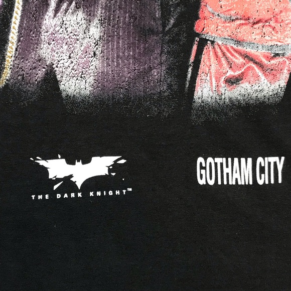Heath Ledger Joker The Dark Night Batman Gotham City Men’s Black Graphic T-Shirt - Picture 4 of 7